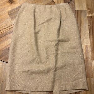 Valerie Stevens Classic Wool blend Tan Pencil Skirt